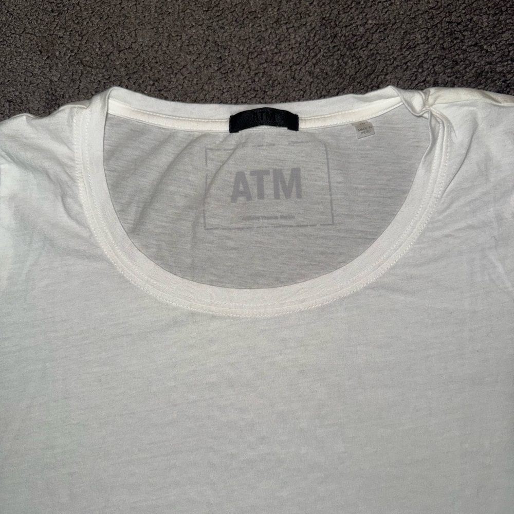 NWOT ATM white short sleeve tee shirt. Size M